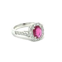 Ring Cianfrone Gioielli Woman in White Gold Rubino 1.10 Ct COLORE ZZOA - COLORE ZZOA